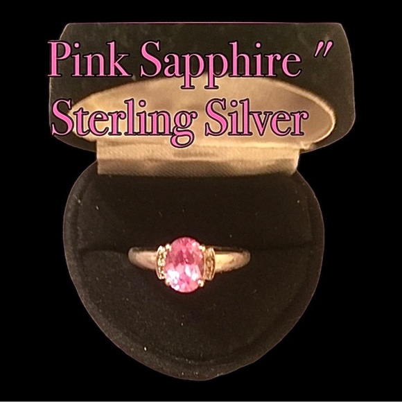 Jewelry - Pink Sapphire & Diamond S/S Ring.